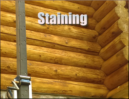  Shannon, North Carolina Log Home Staining